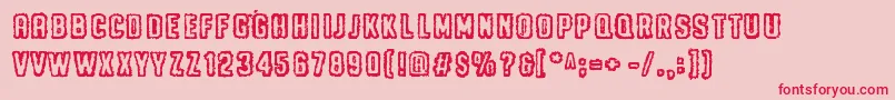 MeAndYourMother Font – Red Fonts on Pink Background