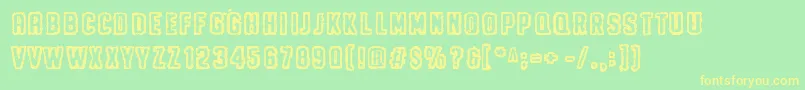 Подробнее о шрифте MeAndYourMother Шрифт MeAndYourMother – жёлтые шрифты на зелёном фоне