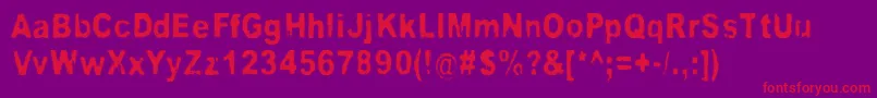 DarkDream Font – Red Fonts on Purple Background