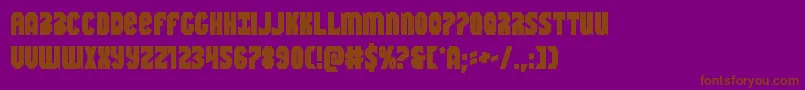 Warnationbold Font – Brown Fonts on Purple Background