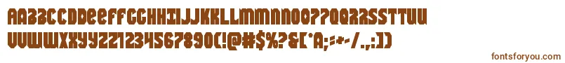 Warnationbold-fontti – ruskeat fontit valkoisella taustalla