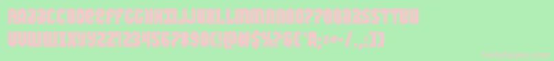 Warnationbold Font – Pink Fonts on Green Background