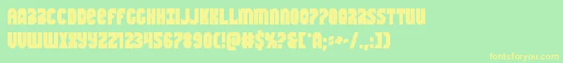 Warnationbold Font – Yellow Fonts on Green Background