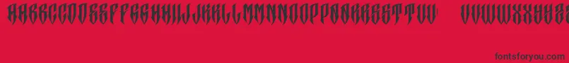 JakejarkorCraneo Font – Black Fonts on Red Background