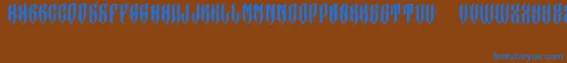 JakejarkorCraneo Font – Blue Fonts on Brown Background