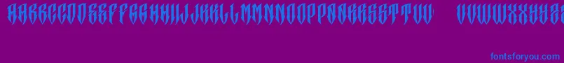 JakejarkorCraneo Font – Blue Fonts on Purple Background