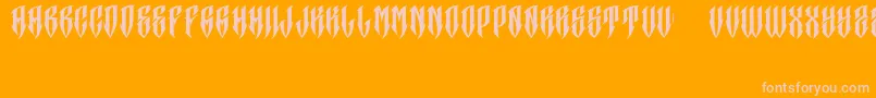 JakejarkorCraneo Font – Pink Fonts on Orange Background