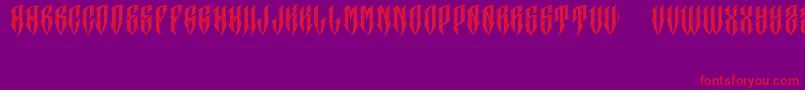 JakejarkorCraneo Font – Red Fonts on Purple Background