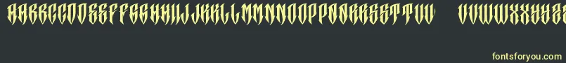 JakejarkorCraneo Font – Yellow Fonts on Black Background