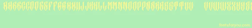 JakejarkorCraneo Font – Yellow Fonts on Green Background