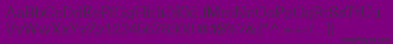 SerifaLt45Light Font – Black Fonts on Purple Background