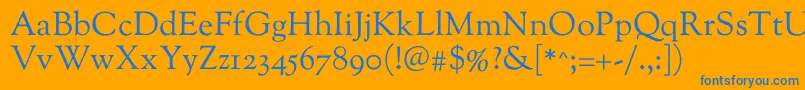 SortsmillgoudyRegular Font – Blue Fonts on Orange Background