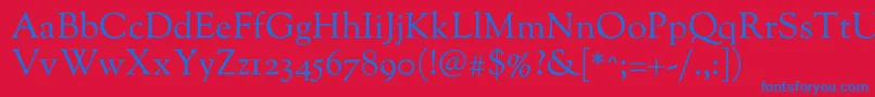 SortsmillgoudyRegular Font – Blue Fonts on Red Background