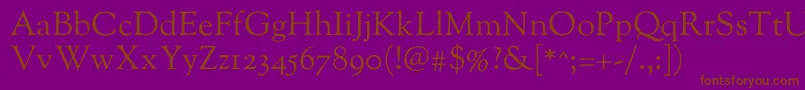 SortsmillgoudyRegular Font – Brown Fonts on Purple Background