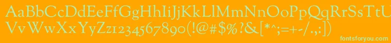 SortsmillgoudyRegular Font – Green Fonts on Orange Background