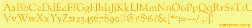 SortsmillgoudyRegular Font – Orange Fonts on Yellow Background