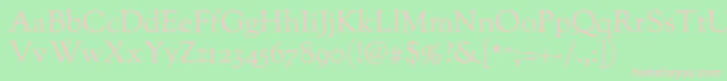 SortsmillgoudyRegular Font – Pink Fonts on Green Background