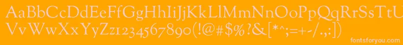 SortsmillgoudyRegular Font – Pink Fonts on Orange Background