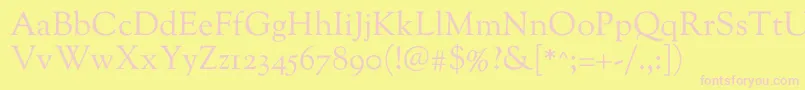 SortsmillgoudyRegular Font – Pink Fonts on Yellow Background