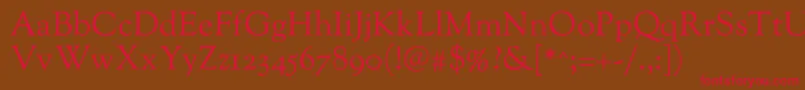 SortsmillgoudyRegular Font – Red Fonts on Brown Background