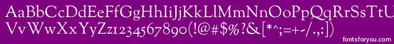 SortsmillgoudyRegular Font – White Fonts on Purple Background