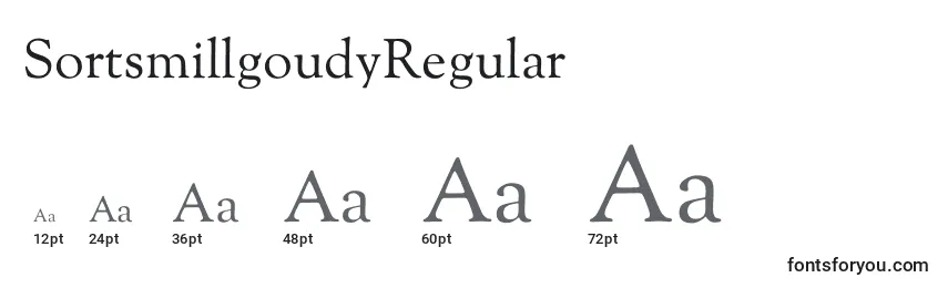 Размеры шрифта SortsmillgoudyRegular