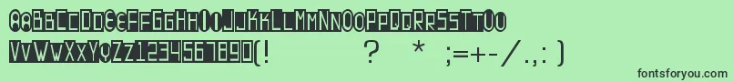 Contrastant Font – Black Fonts on Green Background