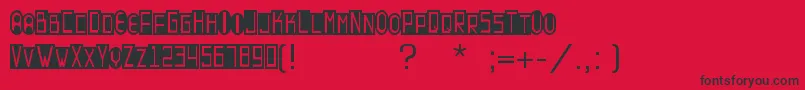 Contrastant Font – Black Fonts on Red Background