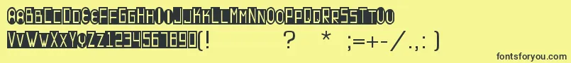 Contrastant-Schriftart – Schwarze Schriften auf gelbem Hintergrund