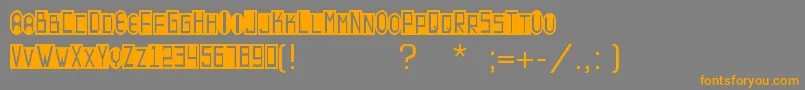 Contrastant Font – Orange Fonts on Gray Background