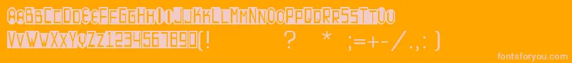 Contrastant Font – Pink Fonts on Orange Background