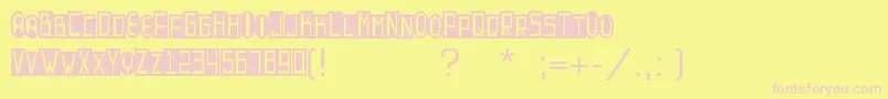 Więcej informacji o czcionce Contrastant Czcionka Contrastant – różowe czcionki na żółtym tle