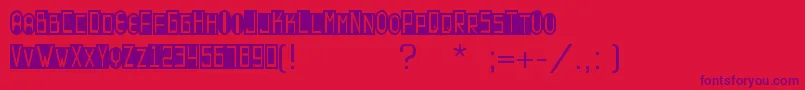 Contrastant Font – Purple Fonts on Red Background