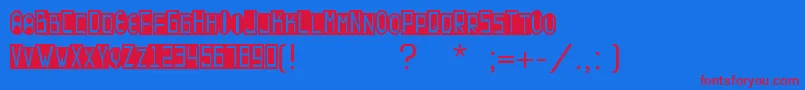 Contrastant Font – Red Fonts on Blue Background