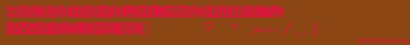 Шрифт Contrastant – красные шрифты на коричневом фоне