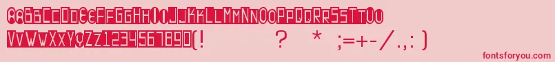 Contrastant Font – Red Fonts on Pink Background