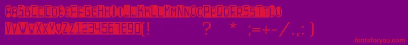 Contrastant Font – Red Fonts on Purple Background