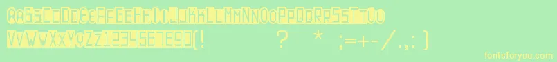 Contrastant Font – Yellow Fonts on Green Background
