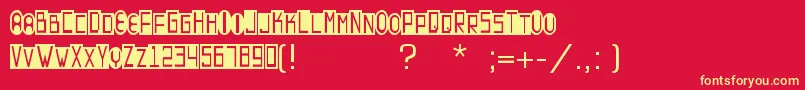Contrastant Font – Yellow Fonts on Red Background