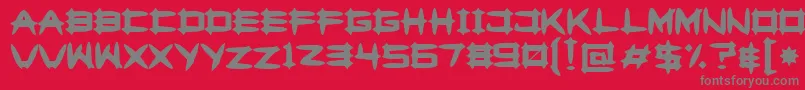 Greghor Font – Gray Fonts on Red Background