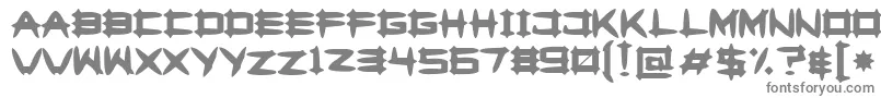 フォントGreghor – 白い背景に灰色の文字