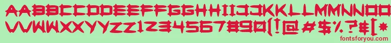 Greghor Font – Red Fonts on Green Background