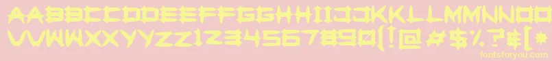 Greghor Font – Yellow Fonts on Pink Background