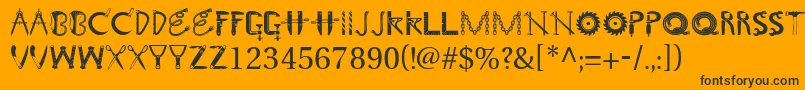 Toolshopcaps Font – Black Fonts on Orange Background