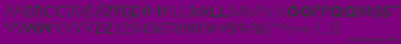 Toolshopcaps-fontti – mustat fontit violetilla taustalla