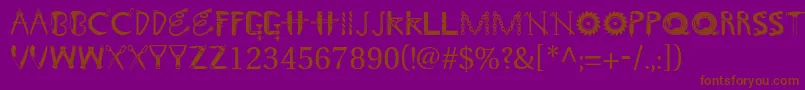 Toolshopcaps Font – Brown Fonts on Purple Background