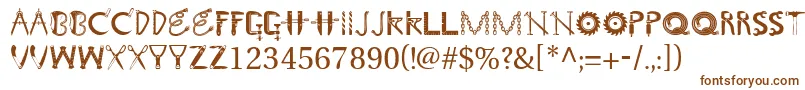 Шрифт Toolshopcaps – коричневые шрифты на белом фоне