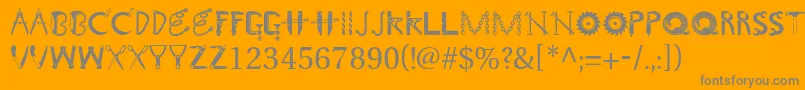 Toolshopcaps Font – Gray Fonts on Orange Background