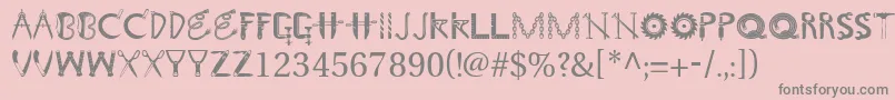 Toolshopcaps Font – Gray Fonts on Pink Background