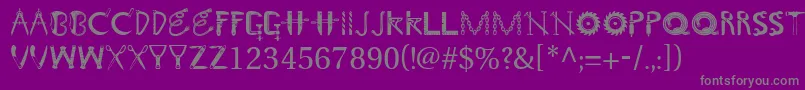 Toolshopcaps Font – Gray Fonts on Purple Background